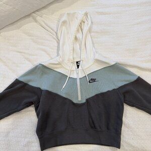 Women's Nike Cropped Tricolor Half-Zip Hoodie